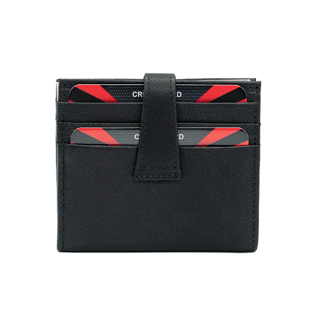 Beste Leder Kartenetui Geldbörse faltbar mit 12 Karten